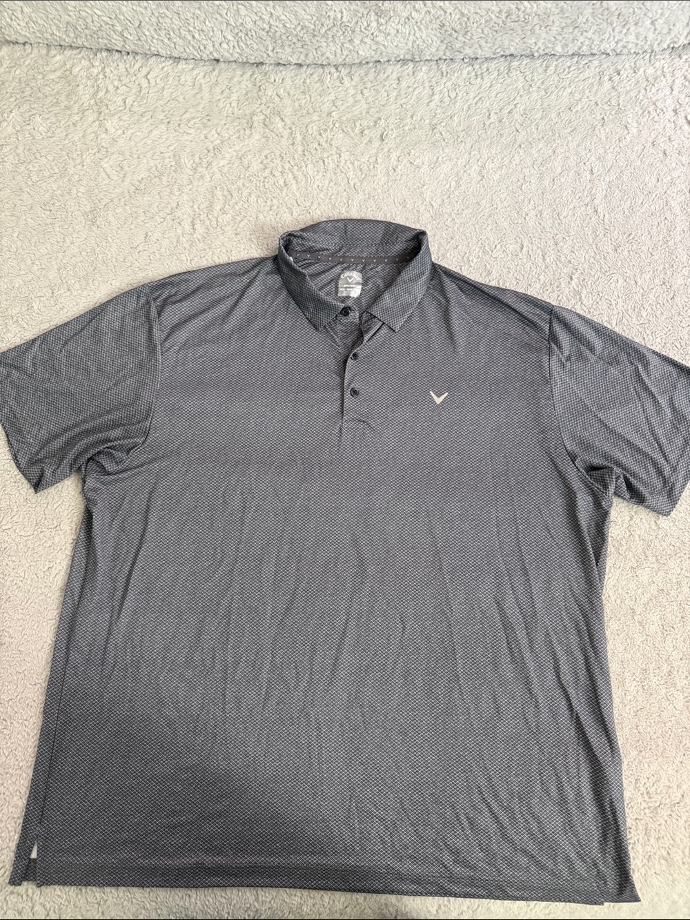 Callaway Men's Charcoal Micro-Pattern Golf Polo